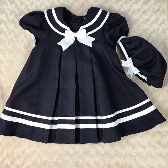 rare editions navy blue dress